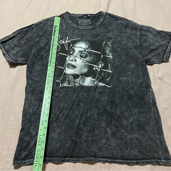 Jennifer Lopez Guess Acid Wash Tee Size XL Band Music Jlo Album Streetwear - Picture 5 of 6